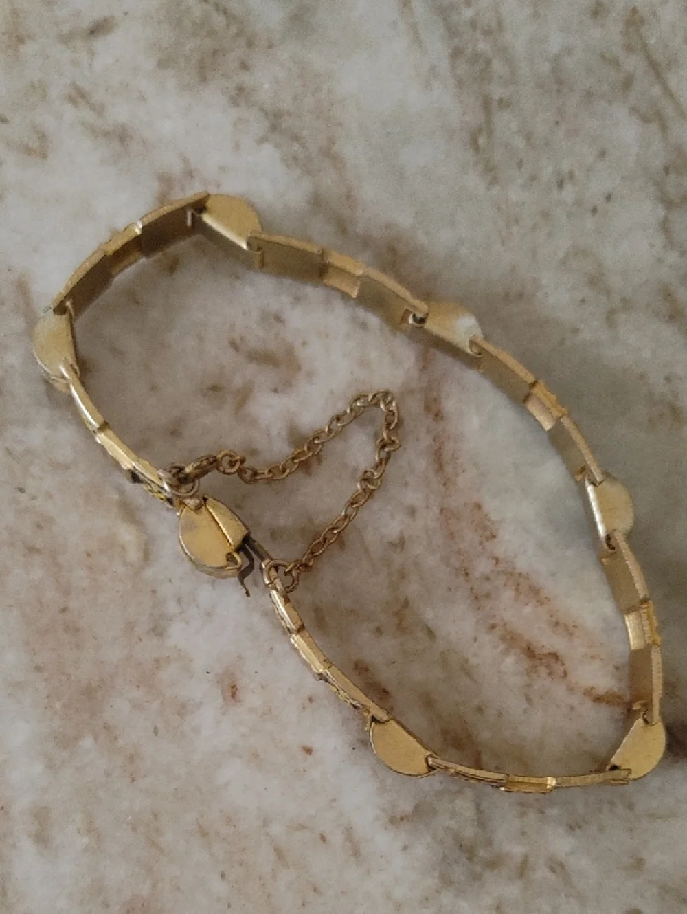 Gold-Tone Yellow Flower Link Bracelet - Women Jewelry